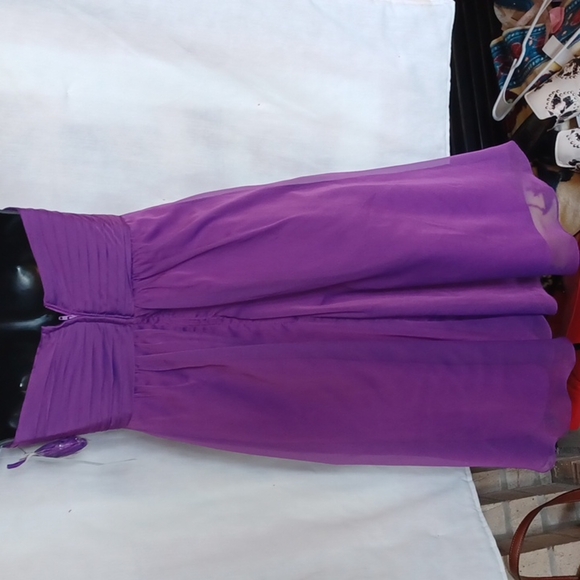 Liza Fields Formal Dress, Beaded, amethyst color, NWT,  Size 0 - Picture 5 of 9